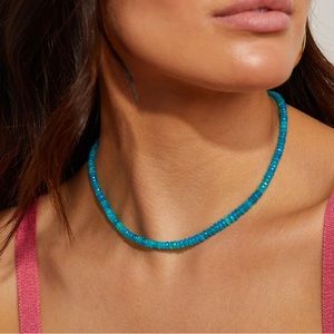 Blue Necklace STUNNING Necklace Ethiopian Paraiba Blue Beaded Fire Opal necklace